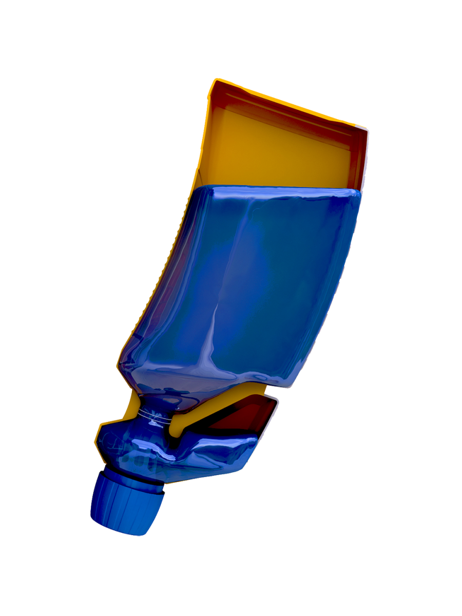 Invert the bottle.