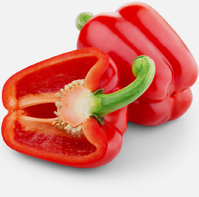 Sliced red bell pepper